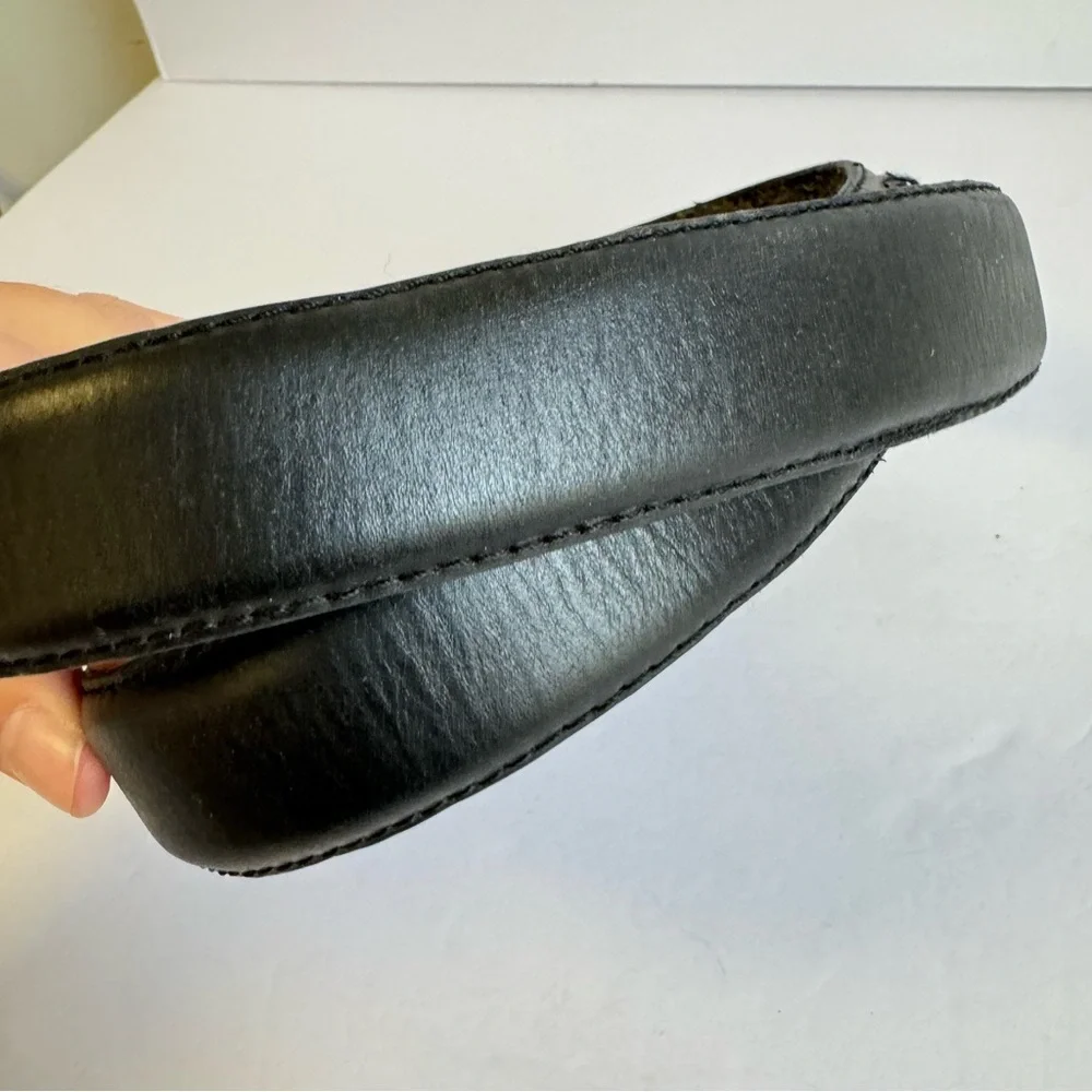 Vintage Black Leather Ranger Belt Cowboy Western Rancher‎ Mens 36 / 38